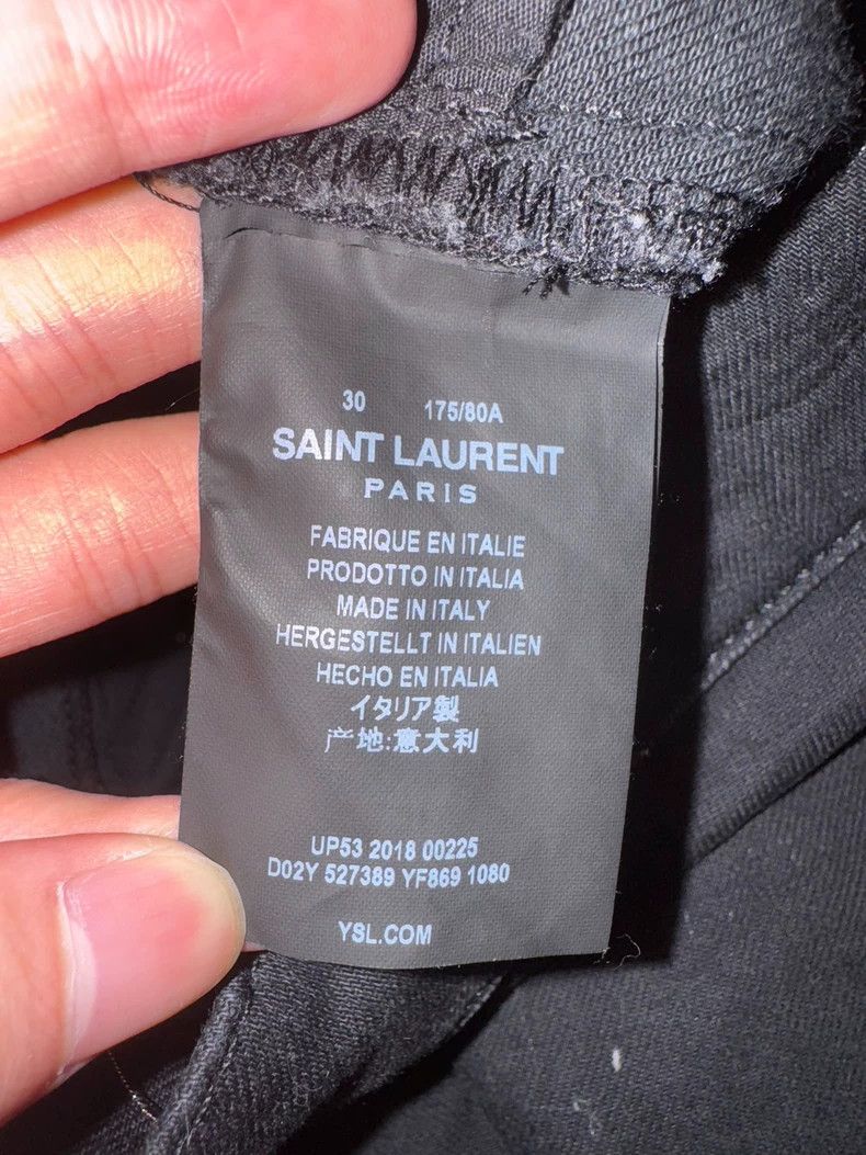 Saint Laurent Paris Saint Laurent Black Stretch Denim Pants Size US 30 / EU 46 - 6 Thumbnail