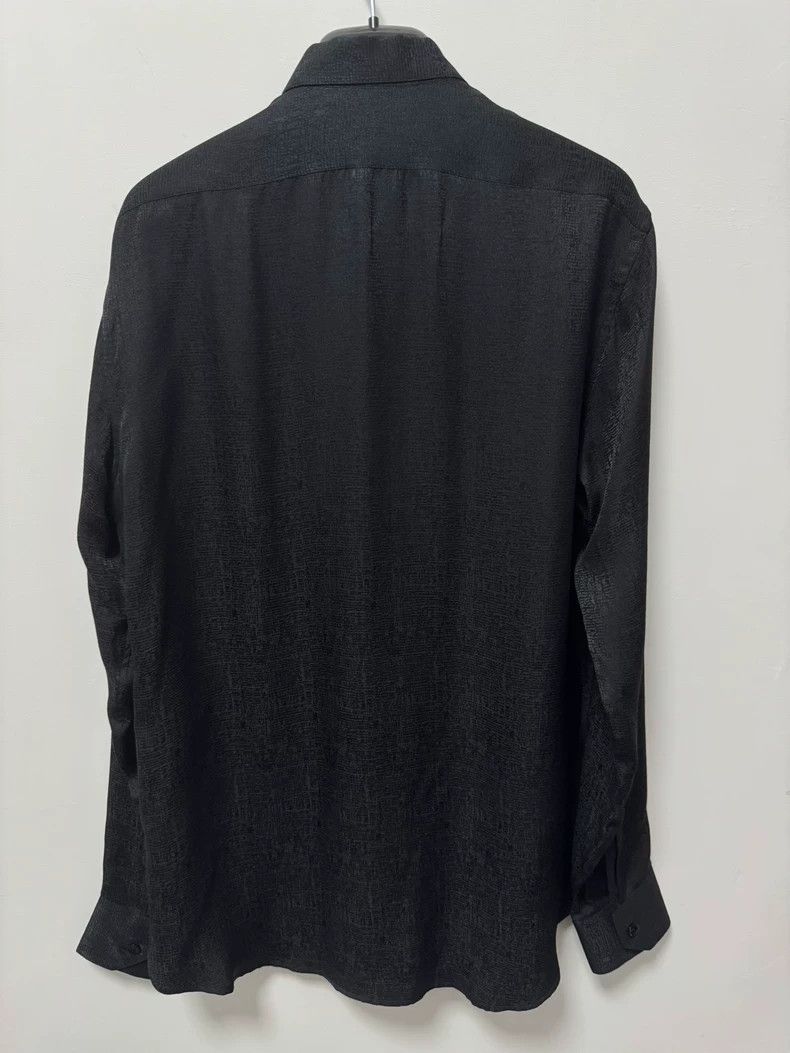 Saint Laurent Paris Saint Laurent Black Silk Shirt with Elegant Design Size US M / EU 48-50 / 2 - 2 Thumbnail