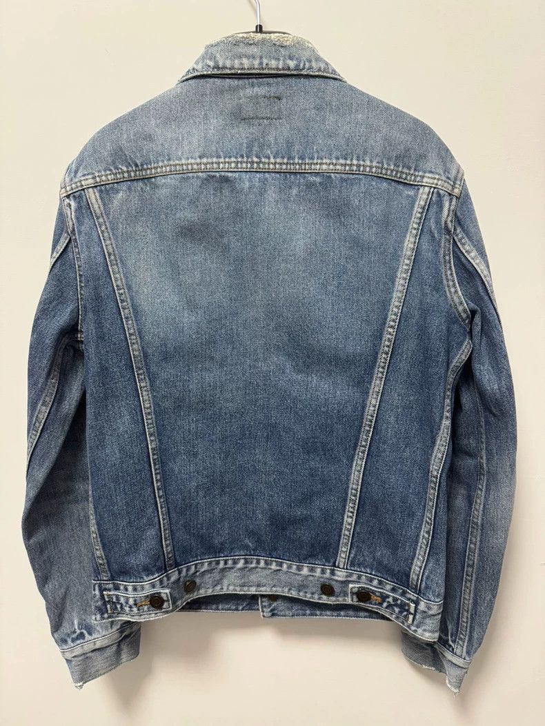 Saint Laurent Paris Saint Laurent Distressed Denim Jacket with Palm Tree Patch Size US M / EU 48-50 / 2 - 2 Thumbnail