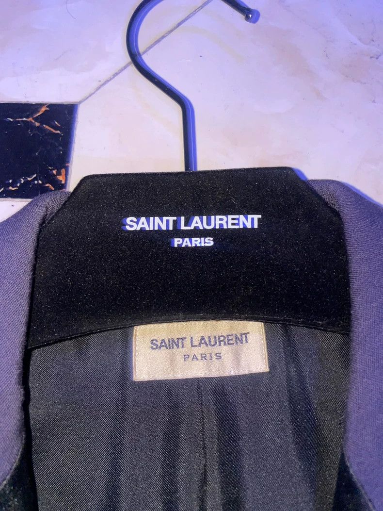 Saint Laurent Paris Saint Laurent Blue Smoking Jacket Size 48 Size US M / EU 48-50 / 2 - 2 Thumbnail
