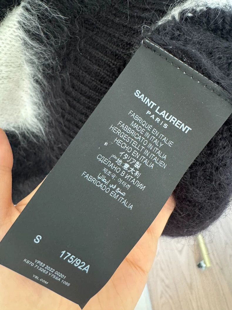 Saint Laurent Paris SAINT LAURENT Black Sweater with Bunny Logo Size US S / EU 44-46 / 1 - 3 Thumbnail