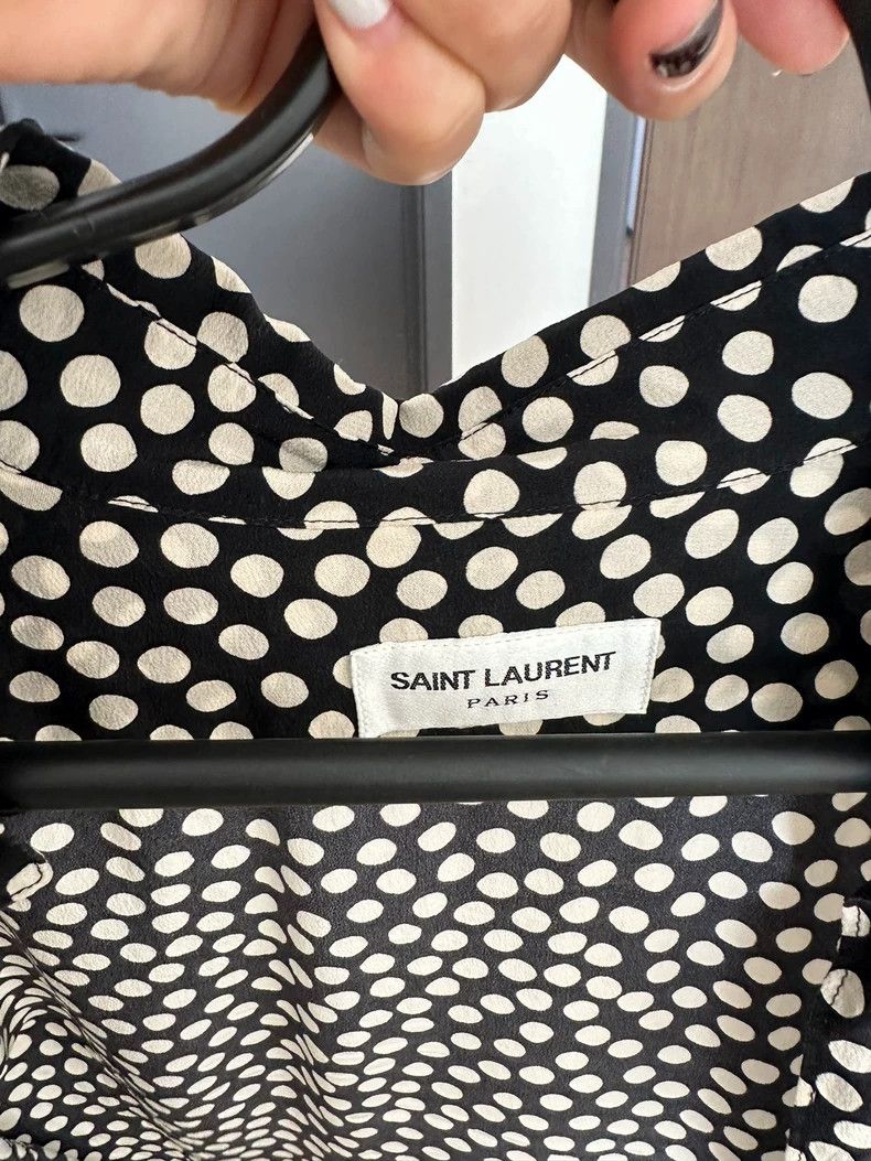Yves Saint Laurent YSL Shirt with White Polka Dots, Brand New Size US S / EU 44-46 / 1 - 3 Thumbnail