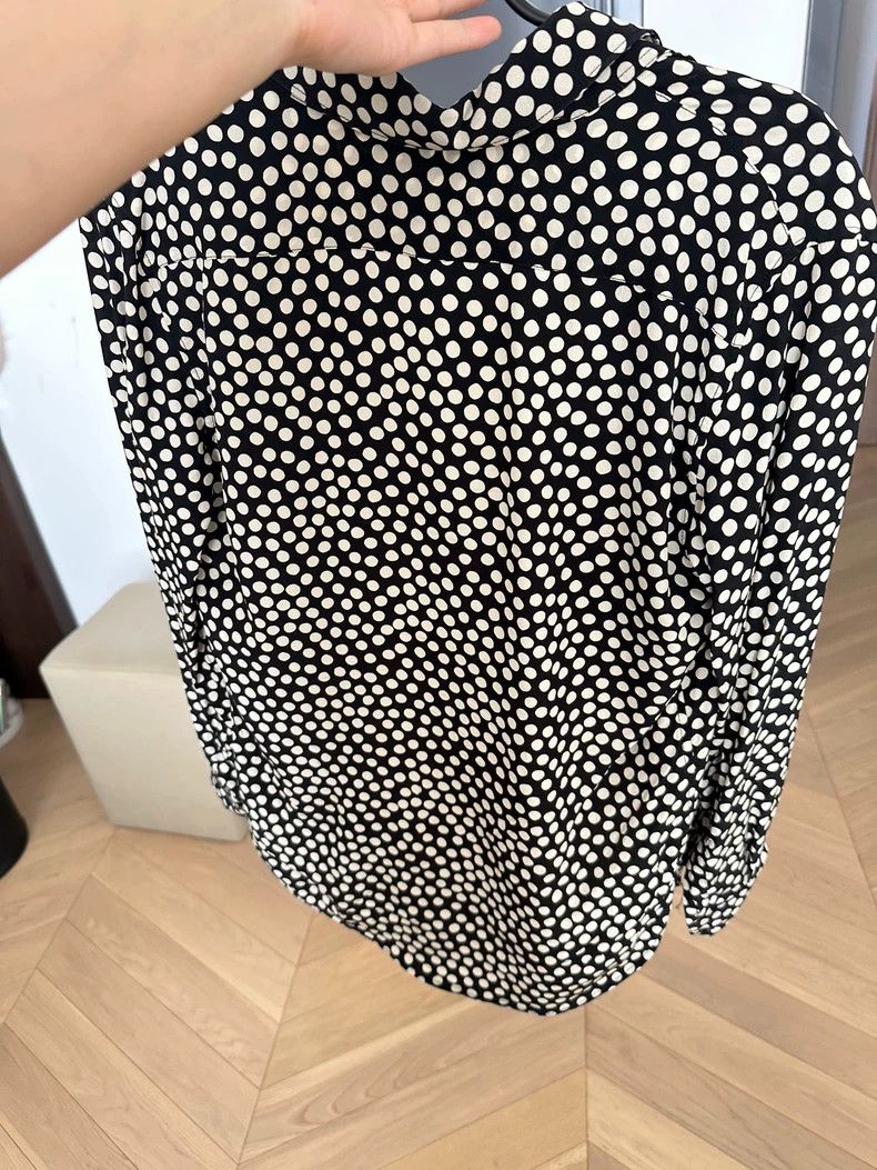 Yves Saint Laurent YSL Shirt with White Polka Dots, Brand New Size US S / EU 44-46 / 1 - 4 Thumbnail