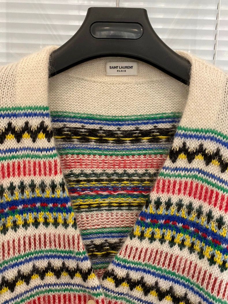 Saint Laurent Paris Saint Laurent Multicolor Knit Cardigan Sweater Size US XS / EU 42 / 0 - 2 Thumbnail