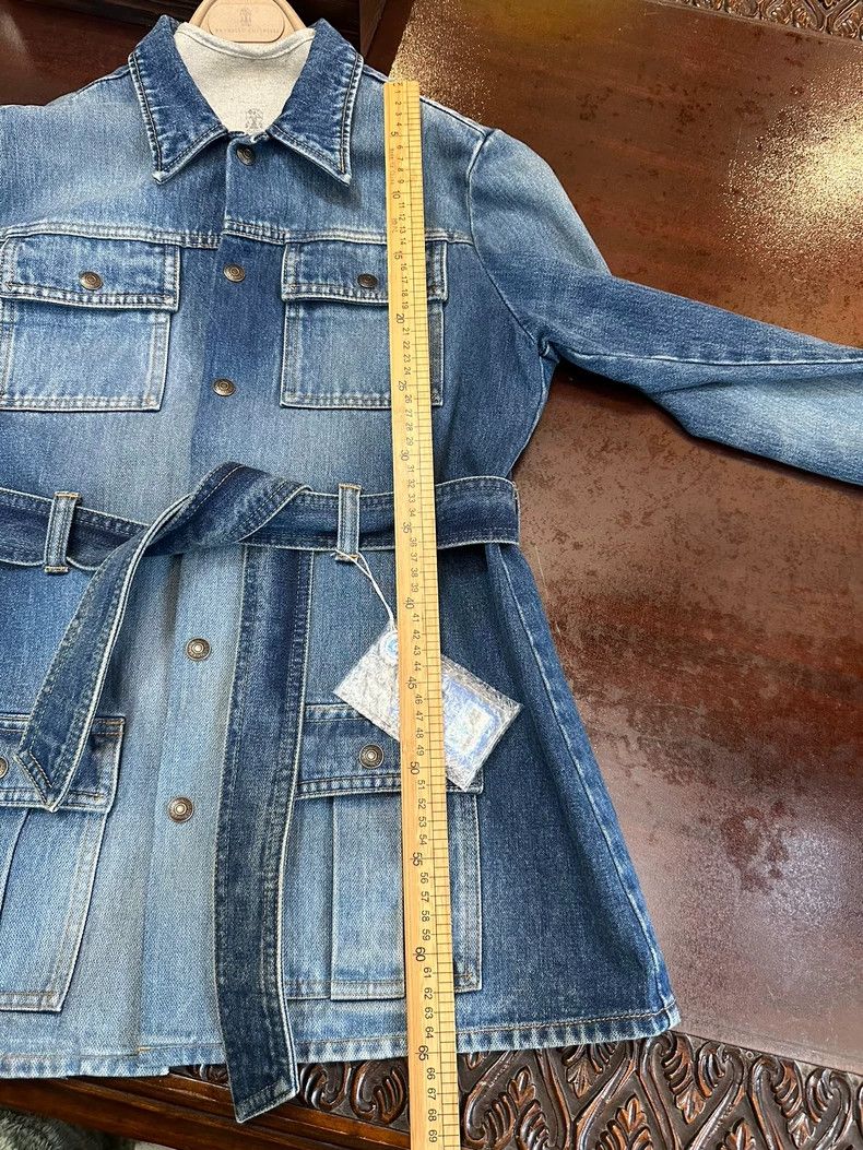 Saint Laurent Paris Saint Laurent Denim Jacket with Belted Waist Size US M / EU 48-50 / 2 - 7 Thumbnail