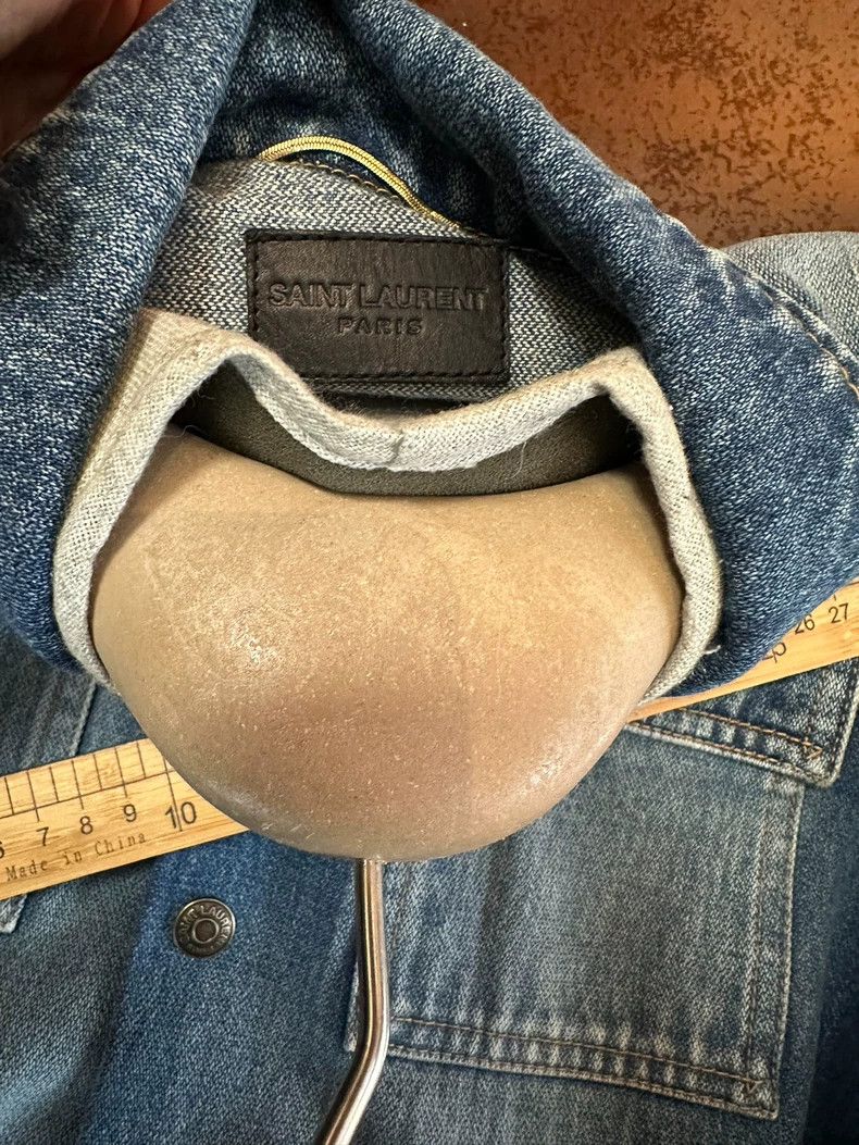 Saint Laurent Paris Saint Laurent Denim Jacket with Belted Waist Size US M / EU 48-50 / 2 - 9 Thumbnail