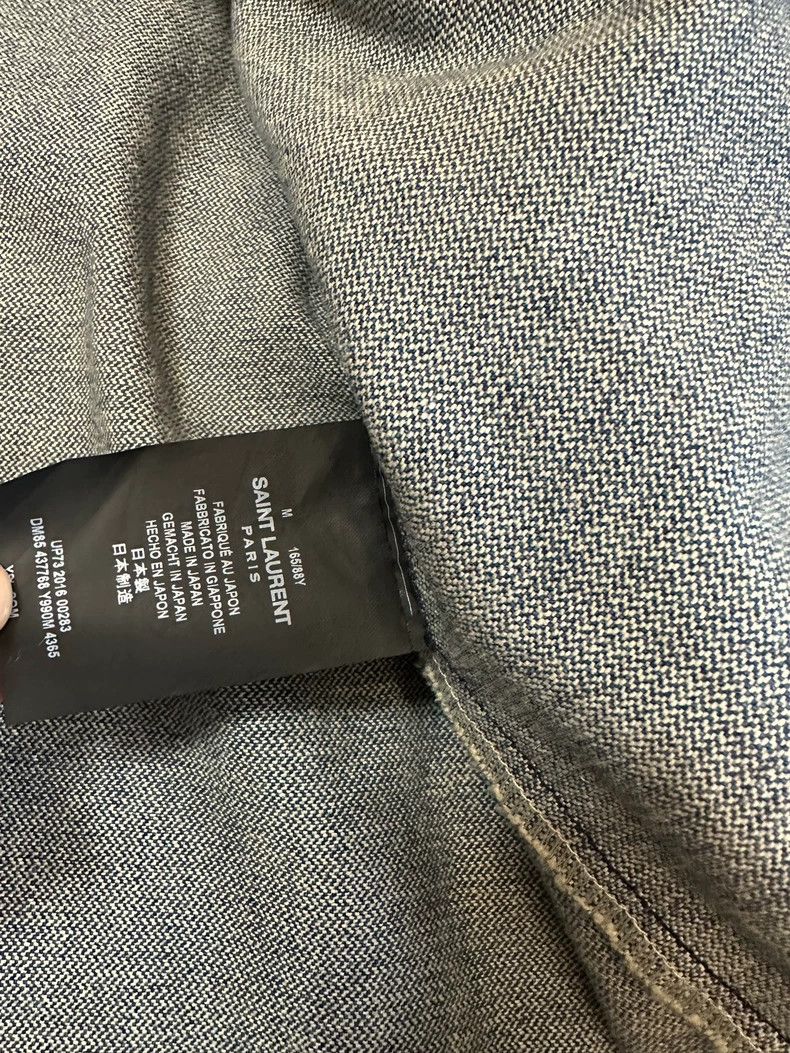 Saint Laurent Paris Saint Laurent Denim Jacket with Belted Waist Size US M / EU 48-50 / 2 - 8 Thumbnail