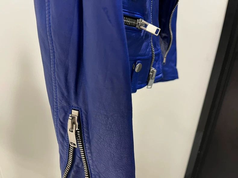 Saint Laurent Paris Blue Saint Laurent Biker Leather Jacket Size US S / EU 44-46 / 1 - 6 Thumbnail