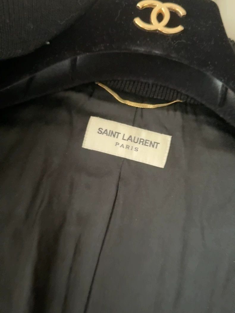 Saint Laurent Paris Saint Laurent Black and White Baseball Jacket Size US M / EU 48-50 / 2 - 3 Thumbnail