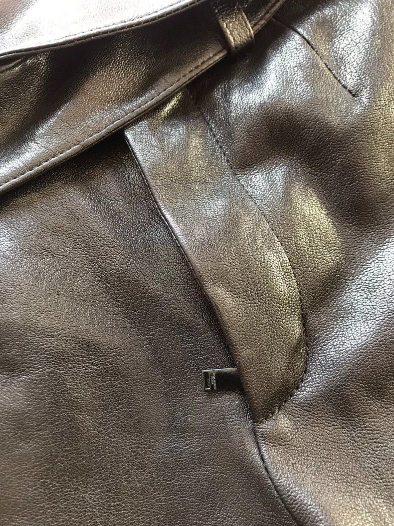 Yves Saint Laurent Black Leather Pants by Saint Laurent Size US 38 / EU 54 - 7 Thumbnail
