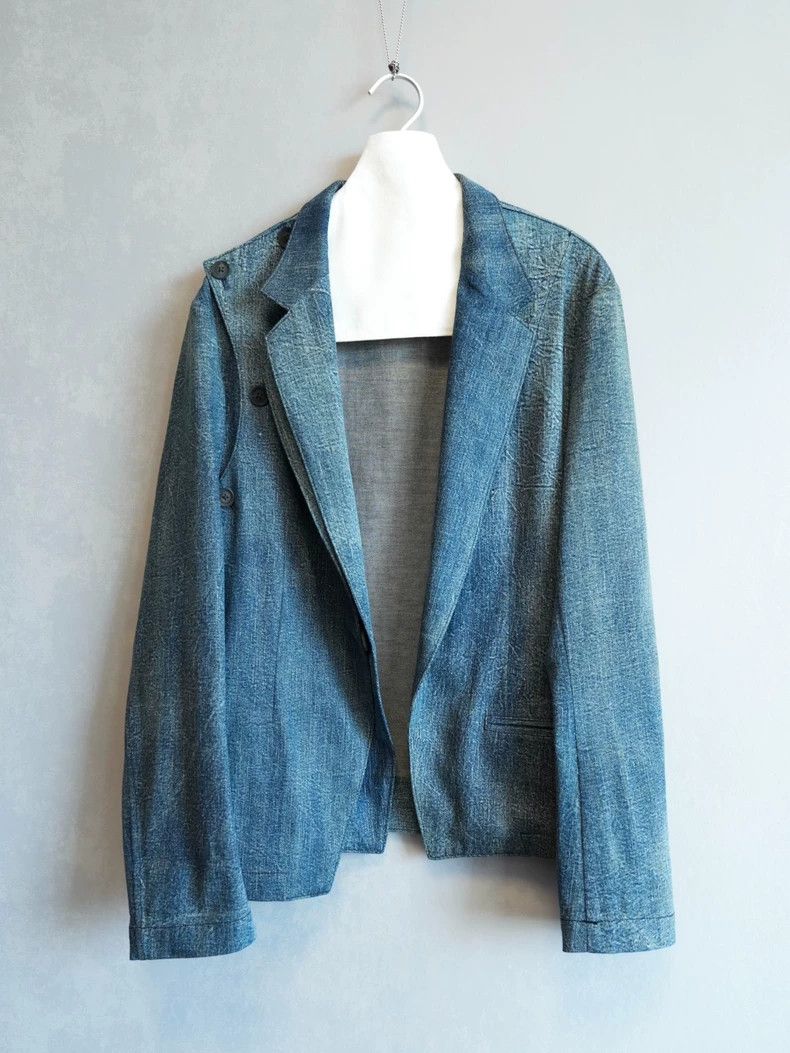 Yohji Yamamoto Yohji Yamamoto Blueish Denim Jacket Size US L / EU 52-54 / 3 - 2 Thumbnail