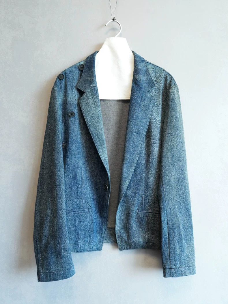 Yohji Yamamoto Yohji Yamamoto Blueish Denim Jacket Size US L / EU 52-54 / 3 - 6 Thumbnail