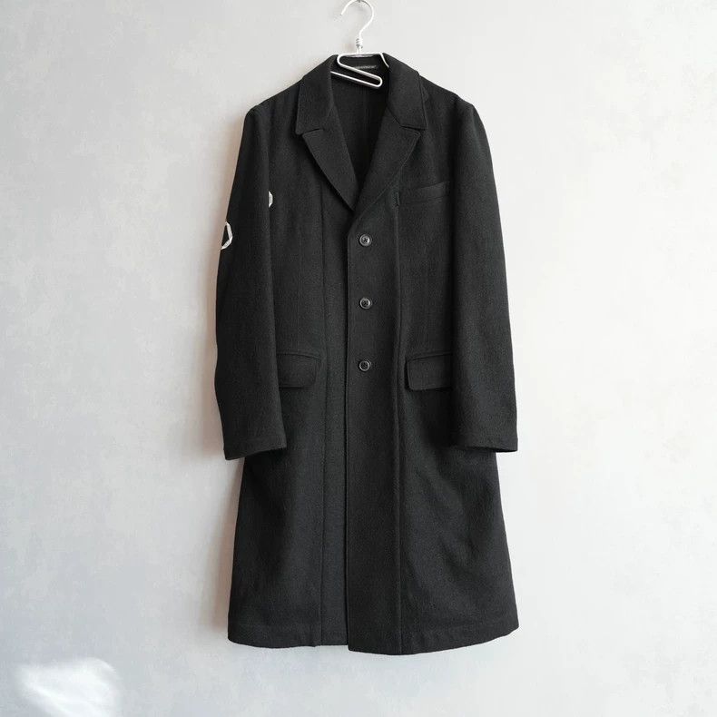 Yohji Yamamoto Yohji Yamamoto Wool Coat with Print Design Size US M / EU 48-50 / 2 - 2 Thumbnail