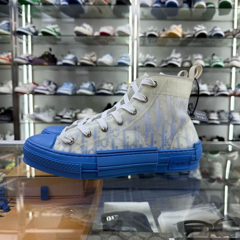 Dior Dior B23 Sneakers White Blue Print Size 40 Size US 7 / EU 40 - 3 Thumbnail