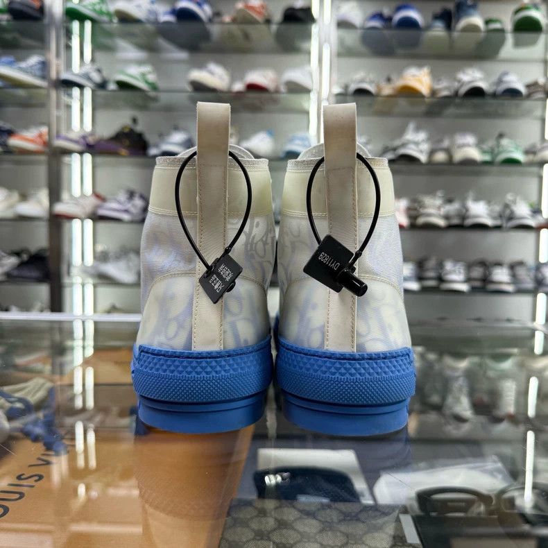 Dior Dior B23 Sneakers White Blue Print Size 40 Size US 7 / EU 40 - 4 Thumbnail