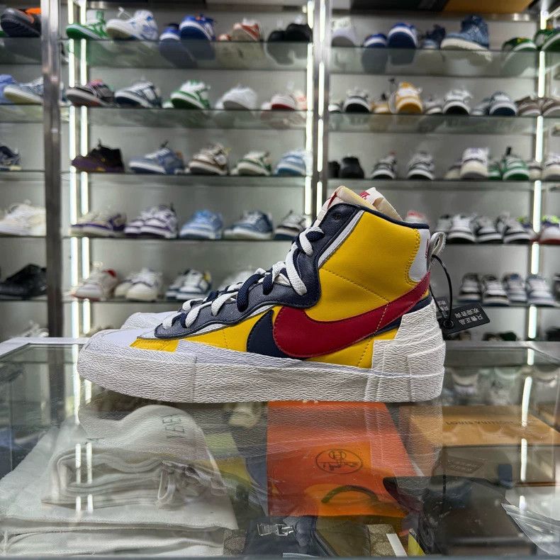 Sacai Sacai x Nike Blazer Red Yellow Collaboration Size US 10 / EU 43 - 3 Thumbnail