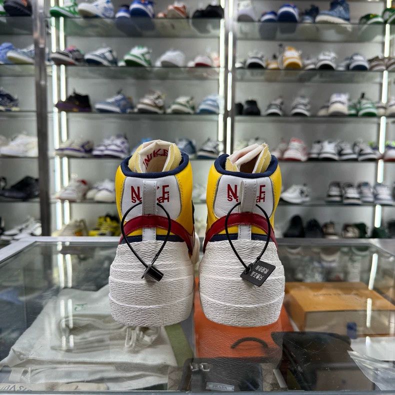 Sacai Sacai x Nike Blazer Red Yellow Collaboration Size US 10 / EU 43 - 4 Thumbnail