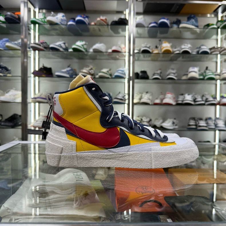 Sacai Sacai x Nike Blazer Red Yellow Collaboration Size US 10 / EU 43 - 2 Thumbnail