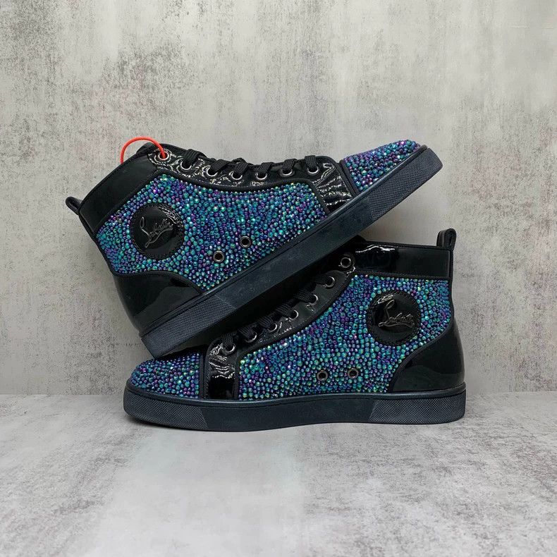 Christian Louboutin ルイ クリスタルスエード スニーカー Louis ブラック ストラス（クリスタル） - Shoes - Men - Christian