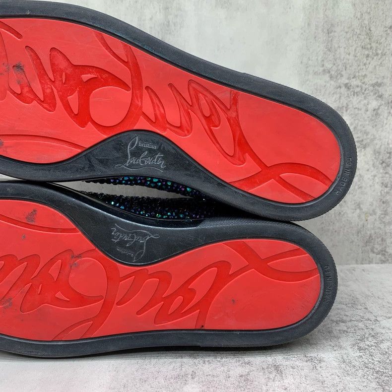 Christian Louboutin ルイ クリスタルスエード スニーカー Louis ブラック ストラス（クリスタル） - Shoes - Men - Christian