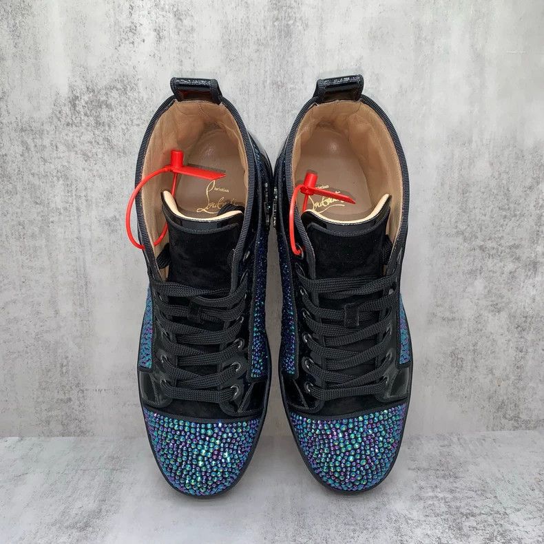 Christian Louboutin Christian Louboutin High Top Crystal Sneakers Size US 8 / EU 41 - 8 Thumbnail