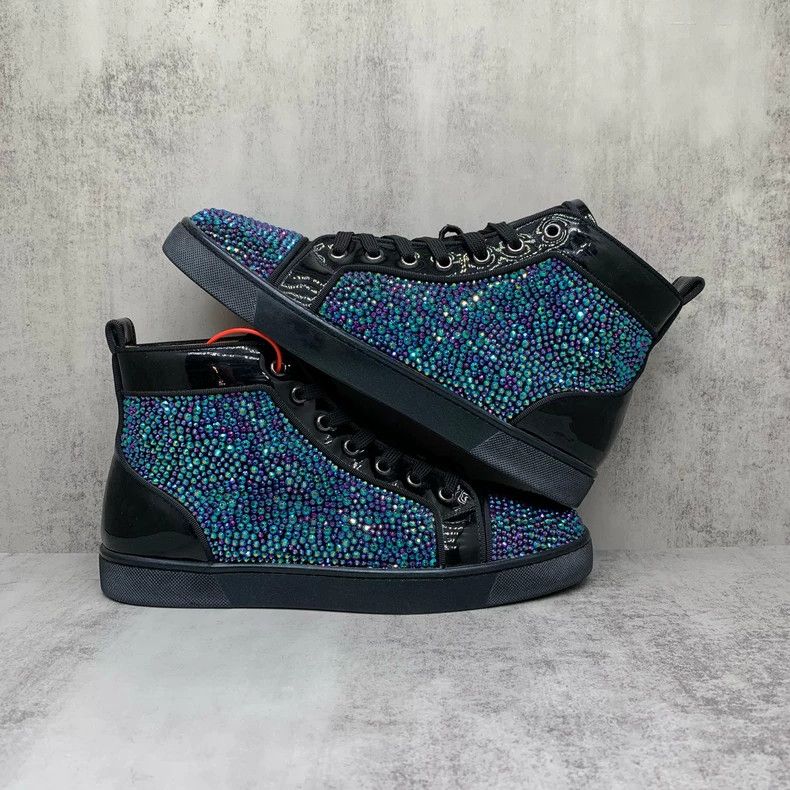 Christian Louboutin Christian Louboutin High Top Crystal Sneakers Size US 8 / EU 41 - 3 Thumbnail
