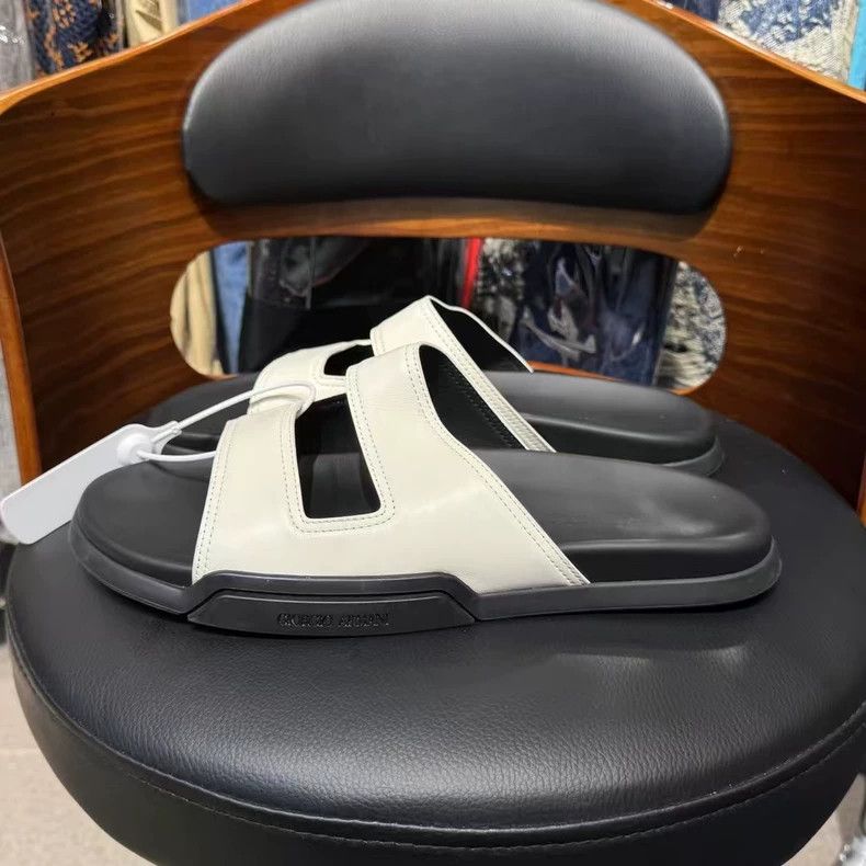 Emporio Armani Giorgio Armani Black and White Sandals Size US 9 / EU 42 - 6 Thumbnail