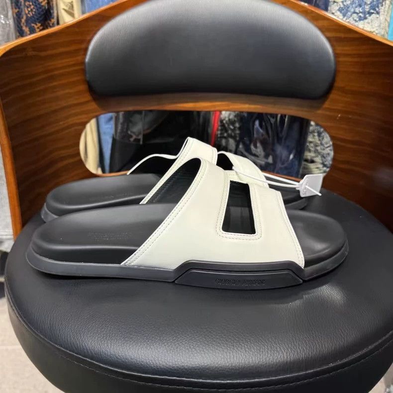 Emporio Armani Giorgio Armani Black and White Sandals Size US 9 / EU 42 - 4 Thumbnail