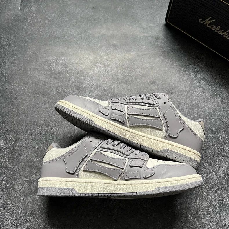 Amiri AMIRI Gray and White Bone Sneakers Size 40 Size US 9 / EU 42 - 2 Thumbnail