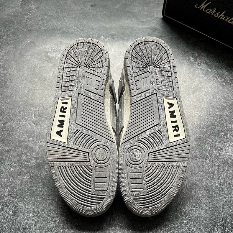 Amiri AMIRI Gray and White Bone Sneakers Size 40 Size US 9 / EU 42 - 6 Thumbnail