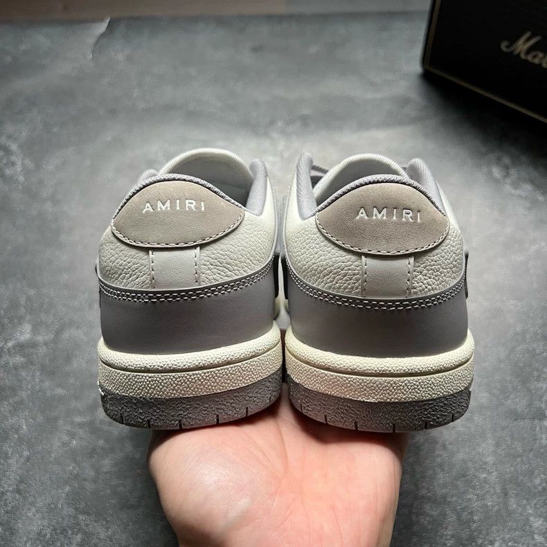 Amiri AMIRI Gray and White Bone Sneakers Size 40 Size US 9 / EU 42 - 5 Thumbnail