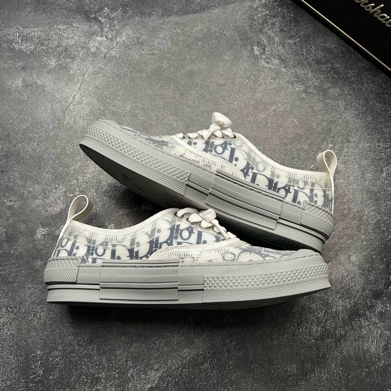 Dior DIOR B23 Gray White Blue Sneakers Size US 7 / EU 40 - 2 Thumbnail
