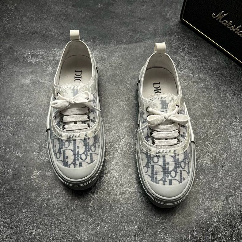 Dior DIOR B23 Gray White Blue Sneakers Size US 7 / EU 40 - 3 Thumbnail