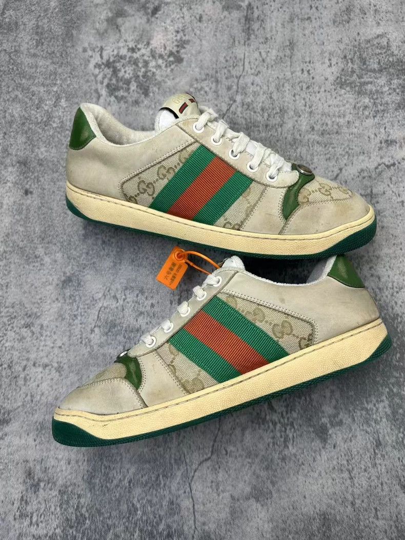 Gucci Gucci Dirty Sneakers Vintage Style Size US 8.5 / EU 41-42 - 2 Thumbnail
