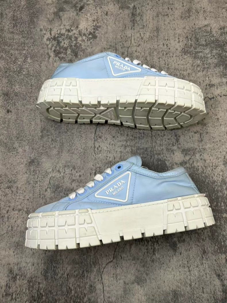 Prada Prada Blue and White Sneakers with Logo Size US 7.5 / EU 40-41 - 2 Thumbnail