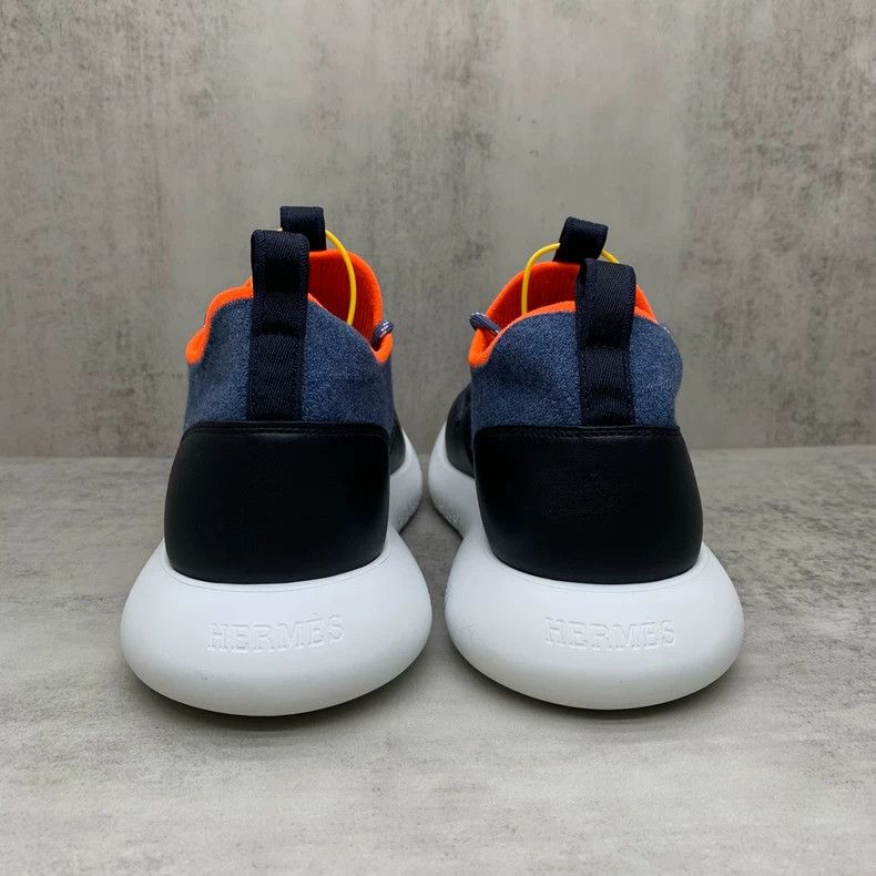 Hermes HERMES Duel Navy Casual Low-Top Shoes Size US 9 / EU 42 - 6 Thumbnail