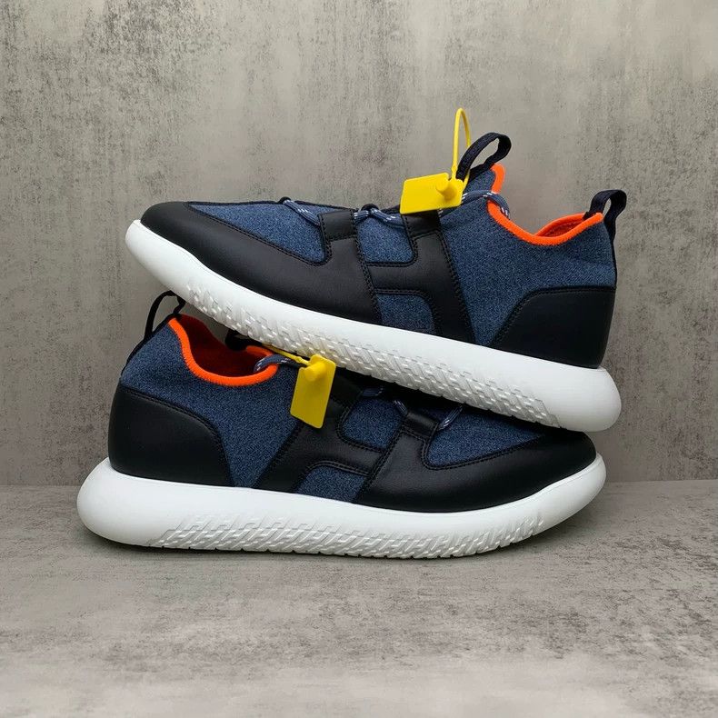Hermes HERMES Duel Navy Casual Low-Top Shoes Size US 9 / EU 42 - 2 Thumbnail