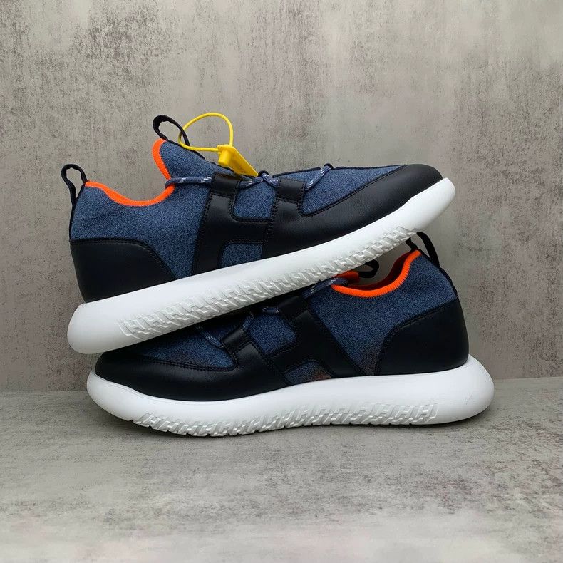 Hermes HERMES Duel Navy Casual Low-Top Shoes Size US 9 / EU 42 - 4 Thumbnail