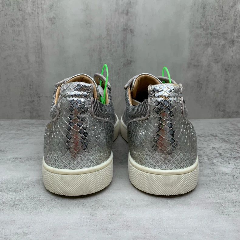 Christian Louboutin Christian Louboutin Silver Studded Sneakers Size 43.5 Size US 10.5 / EU 43-44 - 5 Thumbnail