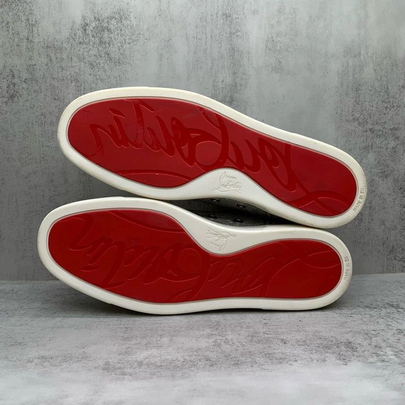 Christian Louboutin Christian Louboutin Silver Studded Sneakers Size 43.5 Size US 10.5 / EU 43-44 - 7 Thumbnail
