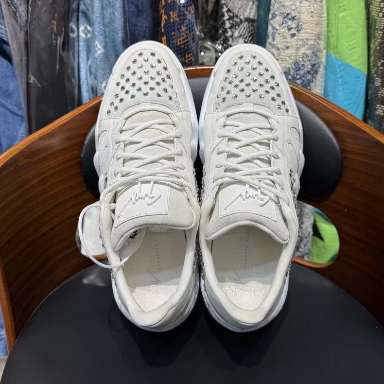 Goyard GZ Talon White Sneakers with Rhinestones Size US 10 / EU 43 - 8 Thumbnail