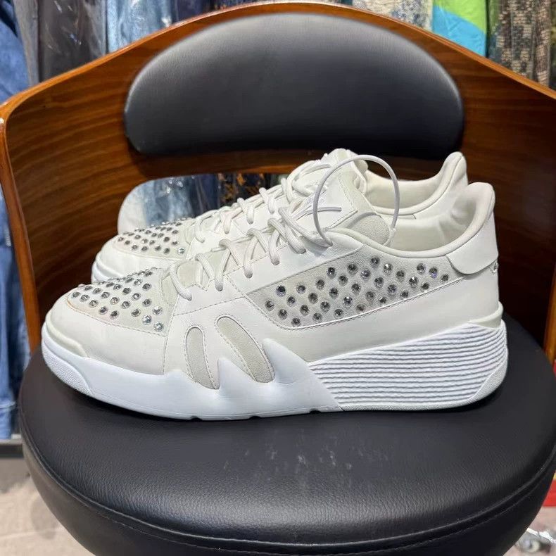 Goyard GZ Talon White Sneakers with Rhinestones Size US 10 / EU 43 - 6 Thumbnail