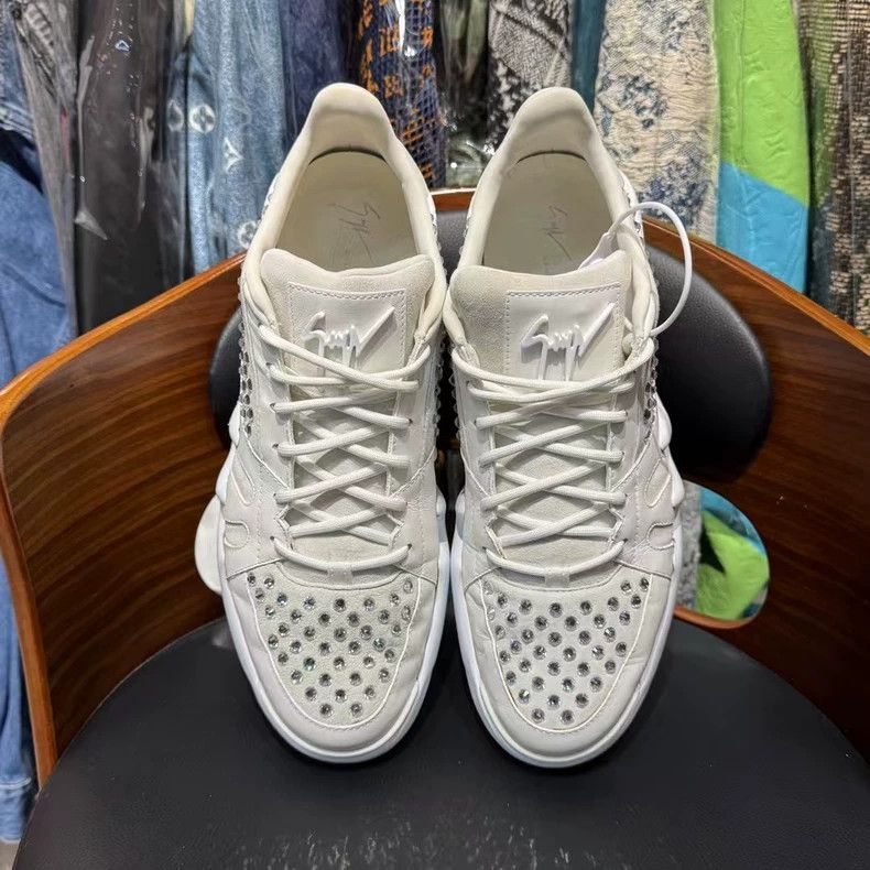 Goyard GZ Talon White Sneakers with Rhinestones Size US 10 / EU 43 - 5 Thumbnail