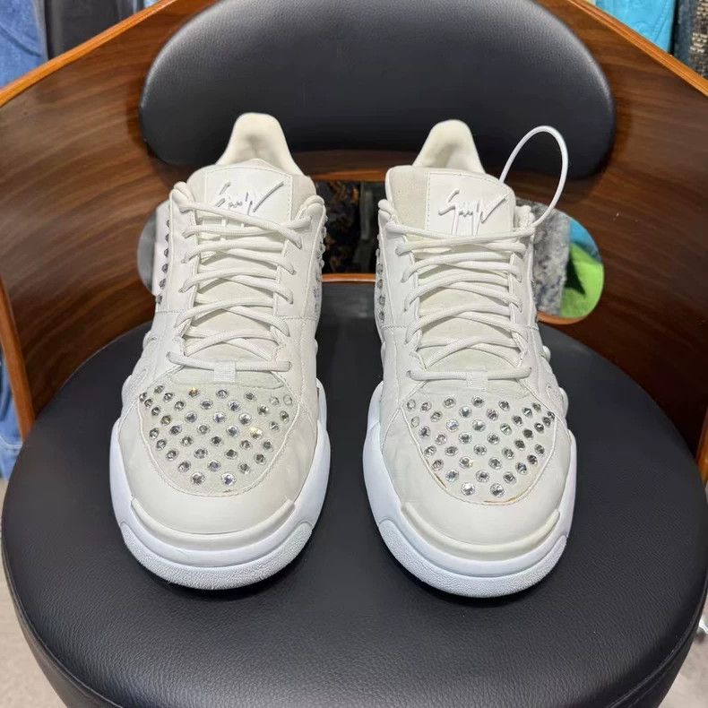 Goyard GZ Talon White Sneakers with Rhinestones Size US 10 / EU 43 - 2 Thumbnail