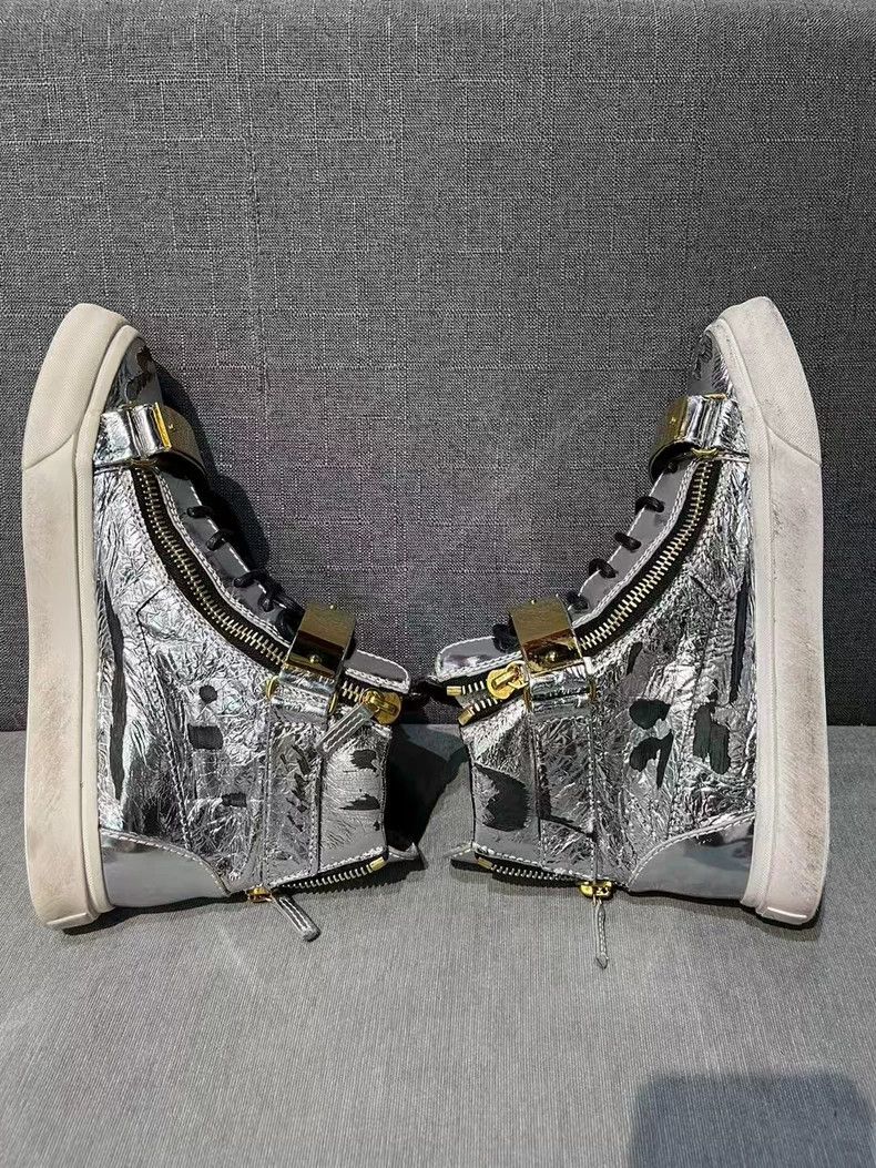Giuseppe Zanotti Giuseppe Zanotti Limited Edition Silver Sneakers Size US 9 / EU 42 - 3 Thumbnail