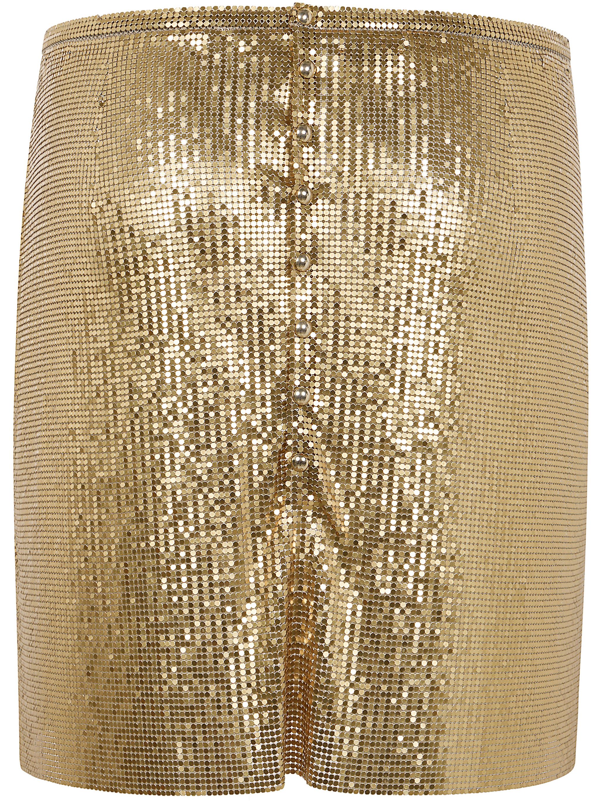 Paco Rabanne MINI METALLIC SKIRT Size 28" / US 6 / IT 42 - 4 Thumbnail