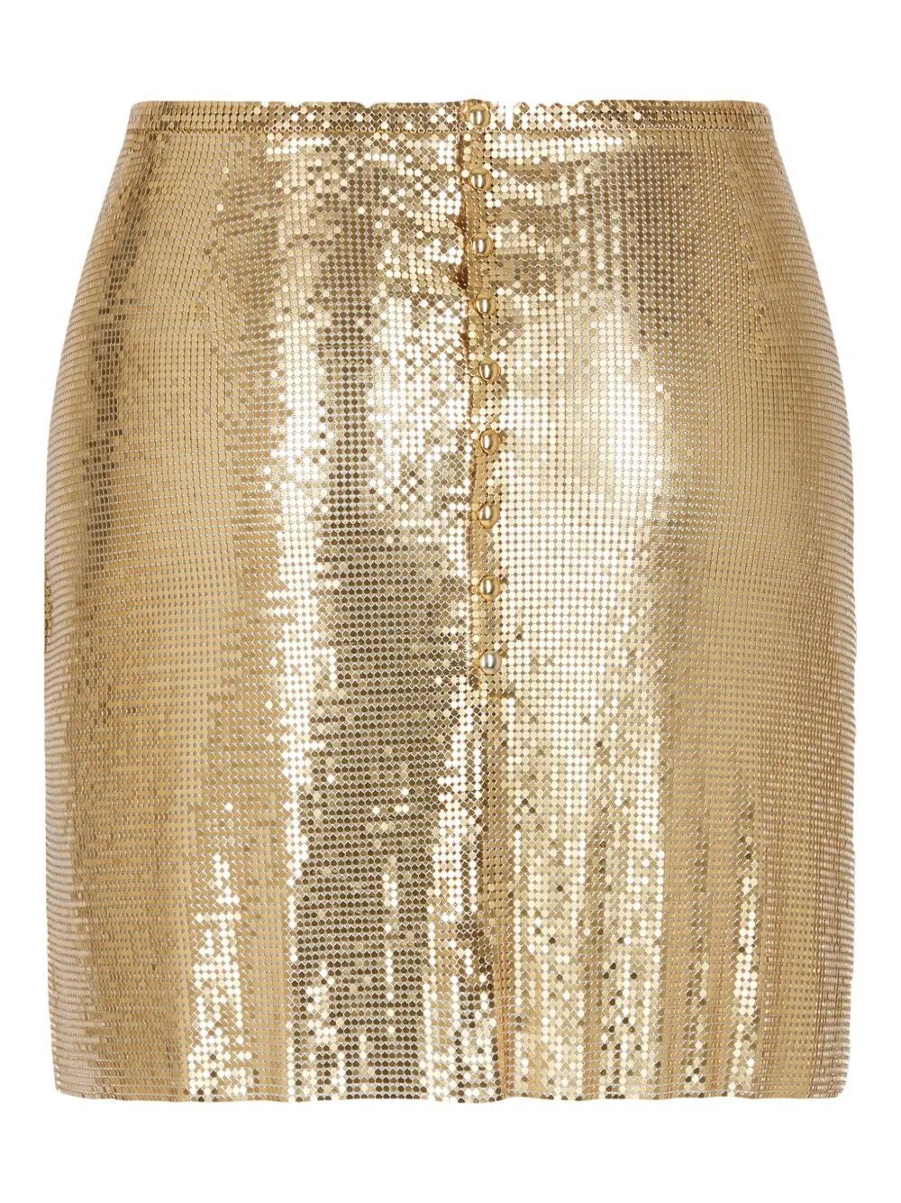 Paco Rabanne MINI METALLIC SKIRT Size 28" / US 6 / IT 42 - 2 Thumbnail