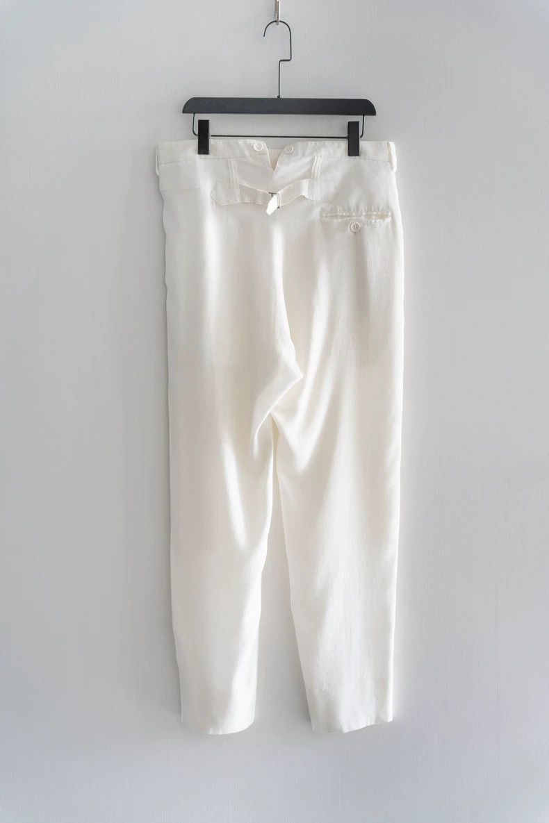 Yohji Yamamoto Yohji Yamamoto White Silk Fishtail Pants Size US 31 - 2 Thumbnail