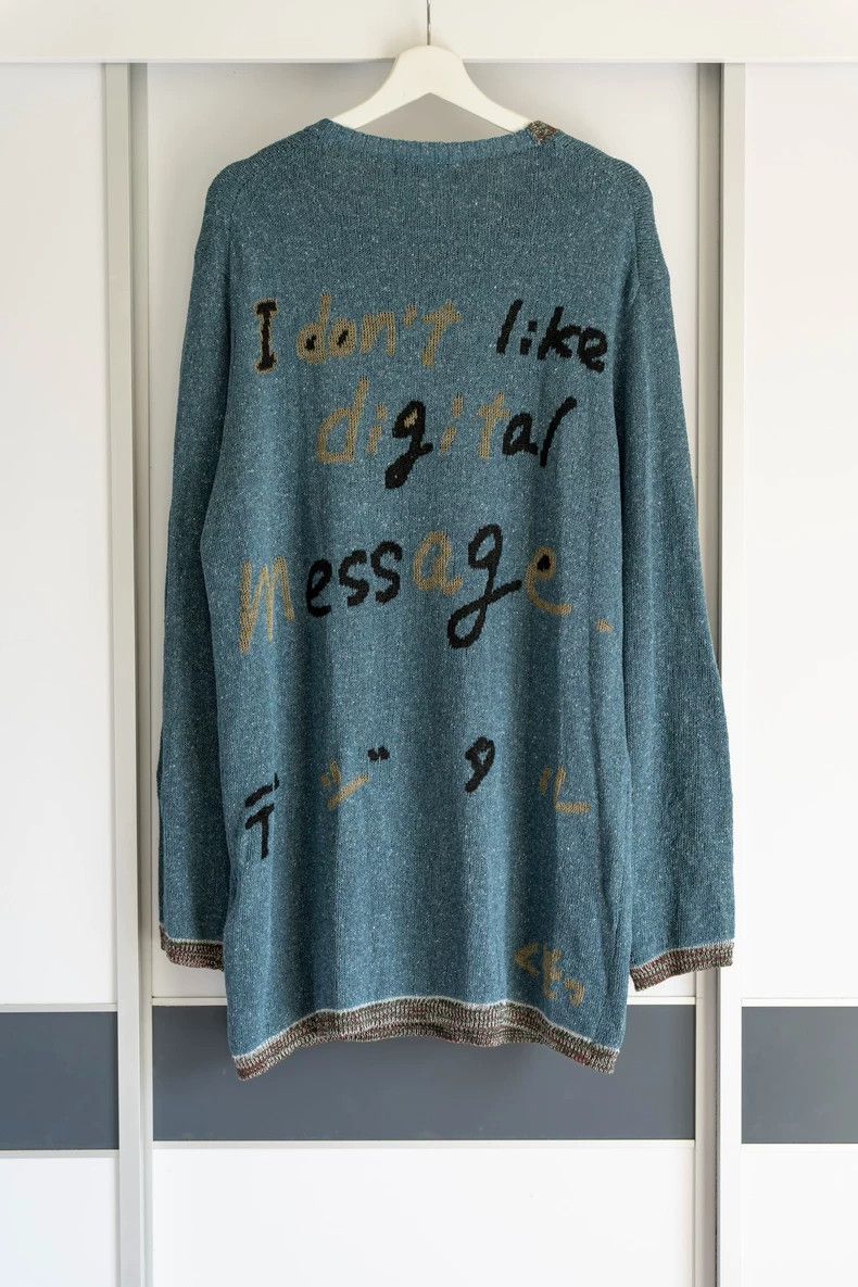 Yohji Yamamoto Yohji Yamamoto Graffiti Silk Sweater 22SS Size US L / EU 52-54 / 3 - 2 Thumbnail