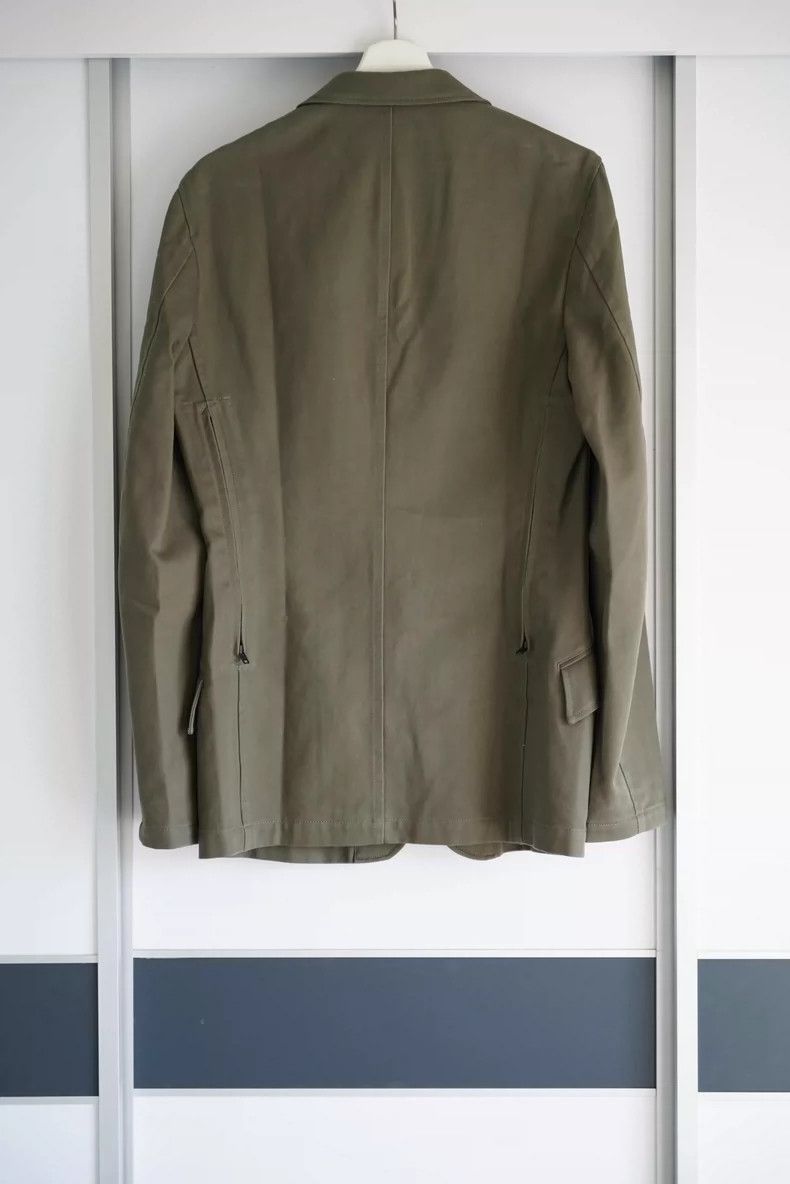 Yohji Yamamoto Yohji Yamamoto Olive Green Zip Blazer Size US M / EU 48-50 / 2 - 2 Thumbnail